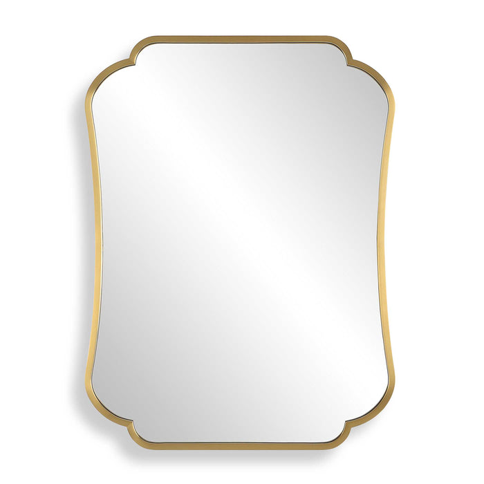 Athena Mirror Brushed Brass-Mirrors/Pictures-Uttermost-Lighting Design Store
