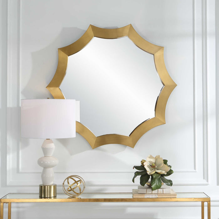 Flare Mirror Stainless Steel-Mirrors/Pictures-Uttermost-Lighting Design Store