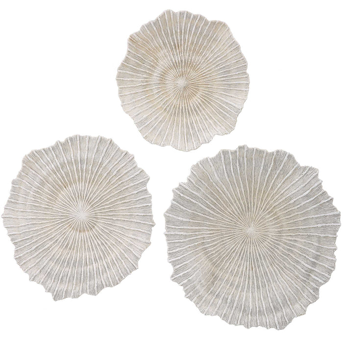 Ocean Gems Wall Decor Textured Ivory And Tan-Mirrors/Pictures-Uttermost-Lighting Design Store
