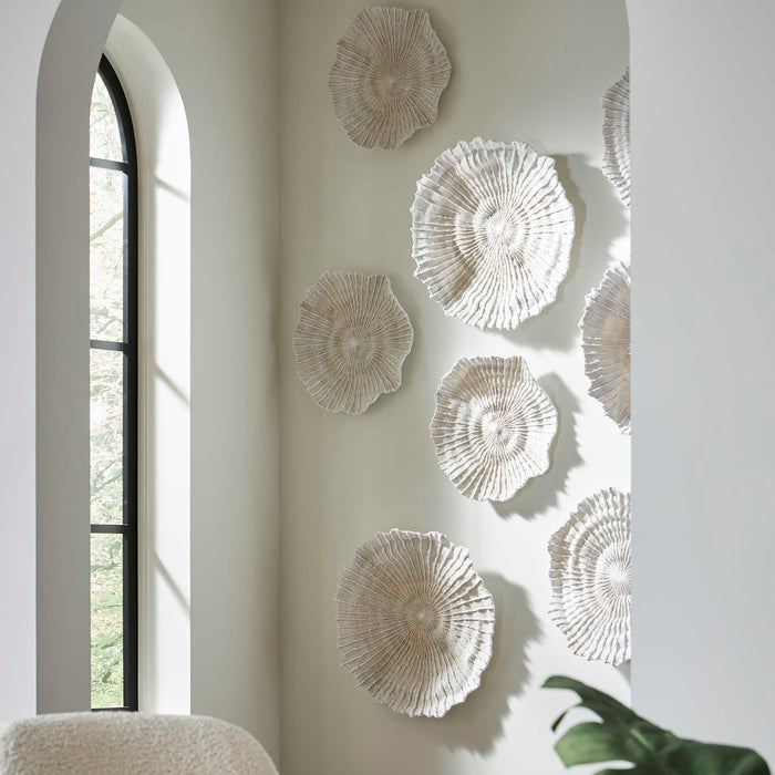 Ocean Gems Wall Decor Textured Ivory And Tan-Mirrors/Pictures-Uttermost-Lighting Design Store