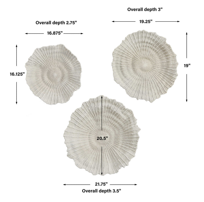 Ocean Gems Wall Decor Textured Ivory And Tan-Mirrors/Pictures-Uttermost-Lighting Design Store