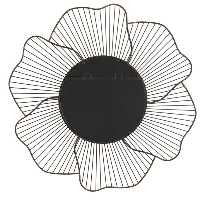 Blossom Mirror Antiqued Gold Leaf-Mirrors/Pictures-Uttermost-Lighting Design Store