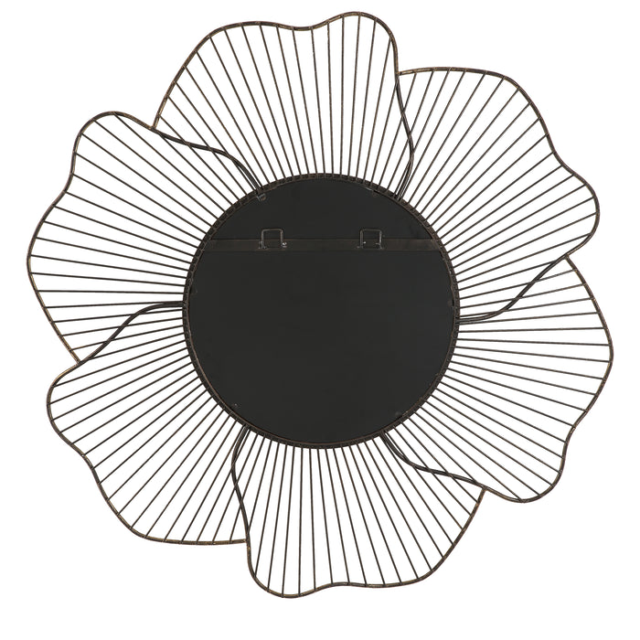 Blossom Mirror Antiqued Gold Leaf-Mirrors/Pictures-Uttermost-Lighting Design Store