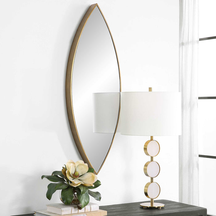 Ellipse Mirror Antiqued Golden Bronze-Mirrors/Pictures-Uttermost-Lighting Design Store
