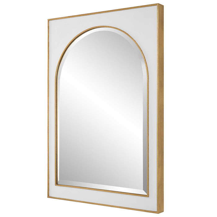 Crisanta Mirror Gloss White-Mirrors/Pictures-Uttermost-Lighting Design Store