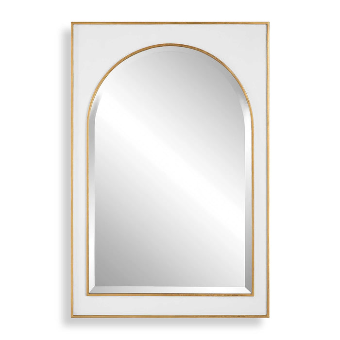 Crisanta Mirror Gloss White-Mirrors/Pictures-Uttermost-Lighting Design Store