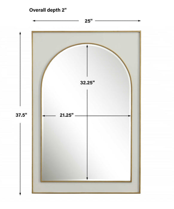 Crisanta Mirror Gloss White-Mirrors/Pictures-Uttermost-Lighting Design Store