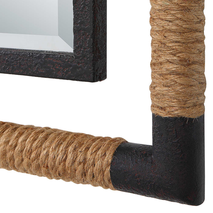 Melville Mirror Textured Rust Black-Mirrors/Pictures-Uttermost-Lighting Design Store