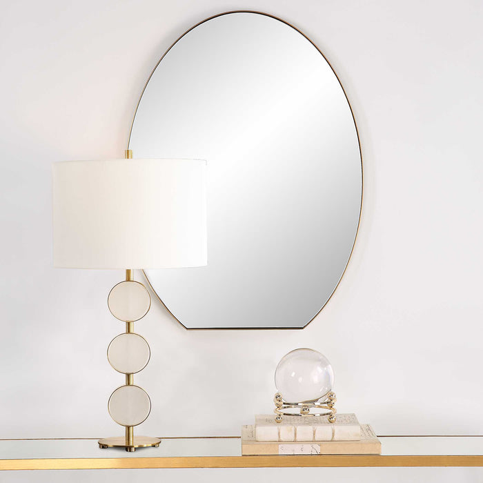 Cabell Mirror Brushed Brass-Mirrors/Pictures-Uttermost-Lighting Design Store