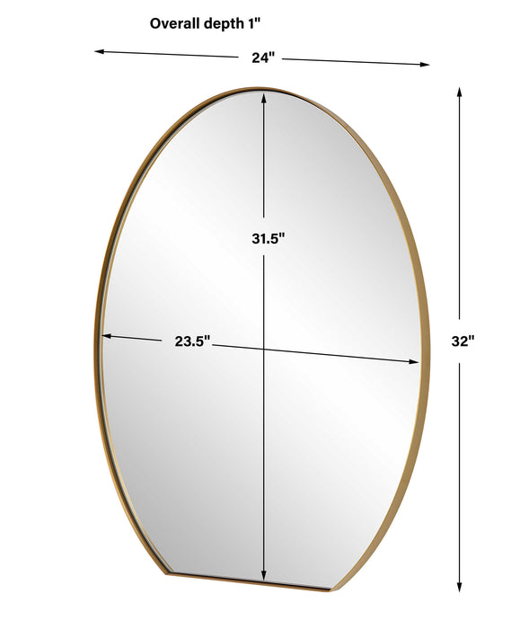 Cabell Mirror Brushed Brass-Mirrors/Pictures-Uttermost-Lighting Design Store
