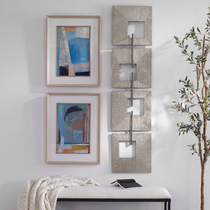 Linked Wall Decor Champagne Gold-Mirrors/Pictures-Uttermost-Lighting Design Store