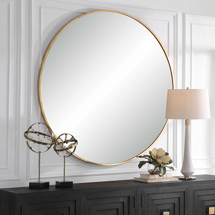Junius Mirror Antiqued Gold Leaf-Mirrors/Pictures-Uttermost-Lighting Design Store