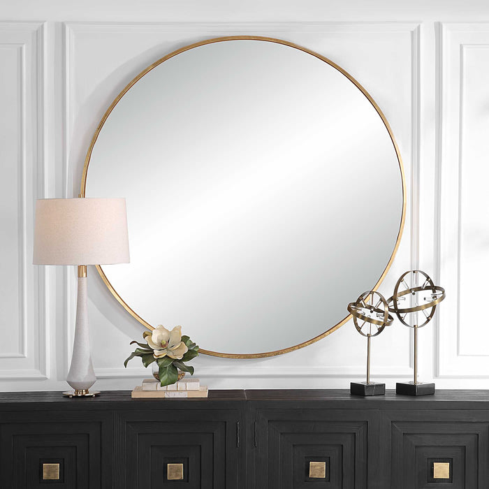 Junius Mirror Antiqued Gold Leaf-Mirrors/Pictures-Uttermost-Lighting Design Store