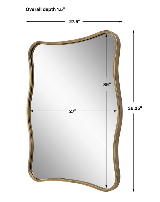 Pavia Mirror Antiqued Gold-Mirrors/Pictures-Uttermost-Lighting Design Store