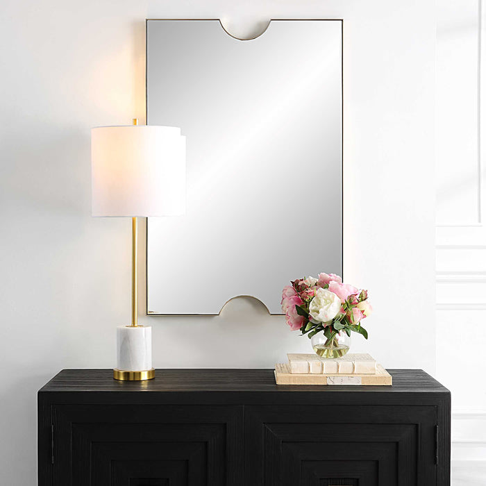 Ticket Mirror Metallic Gold Leaf-Mirrors/Pictures-Uttermost-Lighting Design Store