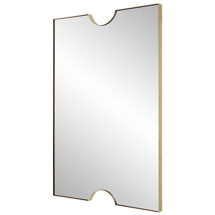 Ticket Mirror Metallic Gold Leaf-Mirrors/Pictures-Uttermost-Lighting Design Store