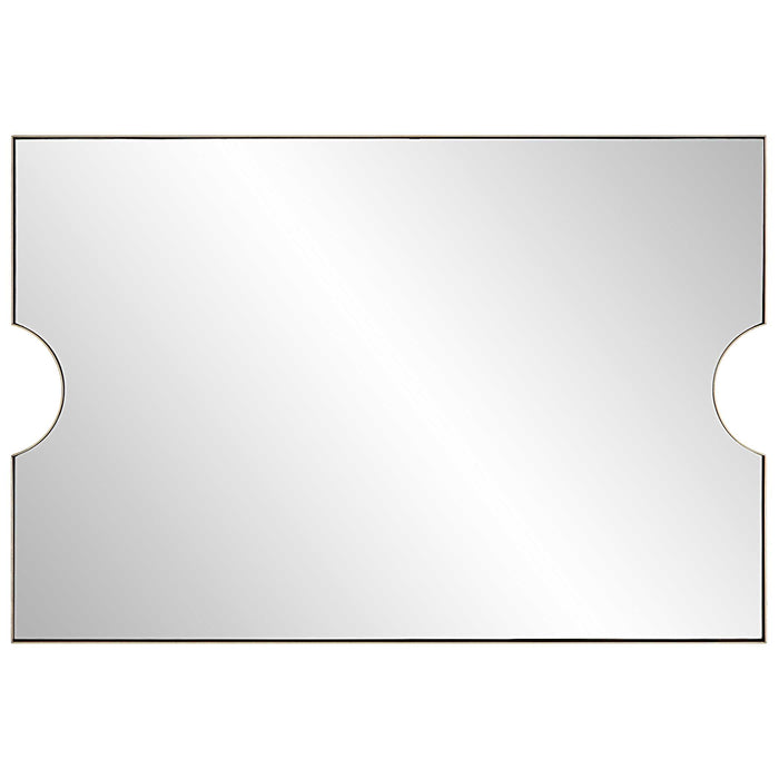 Ticket Mirror Metallic Gold Leaf-Mirrors/Pictures-Uttermost-Lighting Design Store
