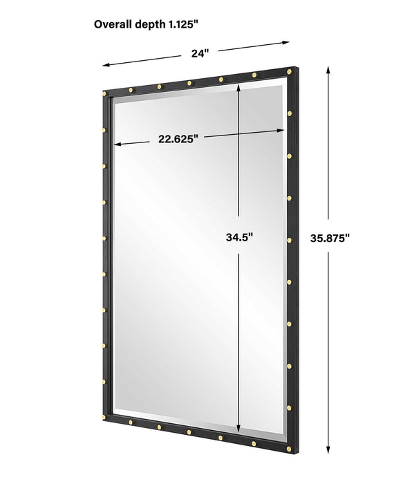 Benedo Mirror Matte Black-Mirrors/Pictures-Uttermost-Lighting Design Store