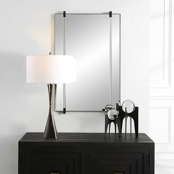 Ladonna Mirror Matte Black-Mirrors/Pictures-Uttermost-Lighting Design Store