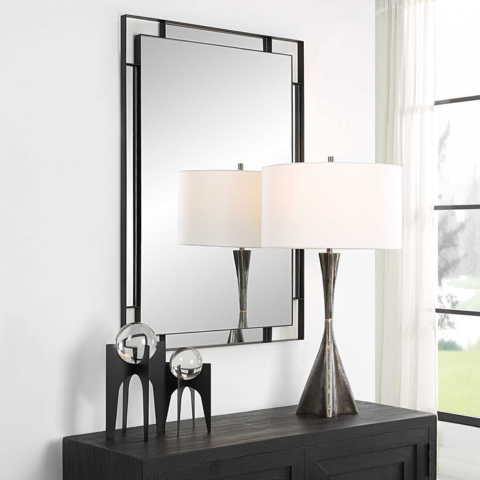 Stellan Mirror Matte Black-Mirrors/Pictures-Uttermost-Lighting Design Store