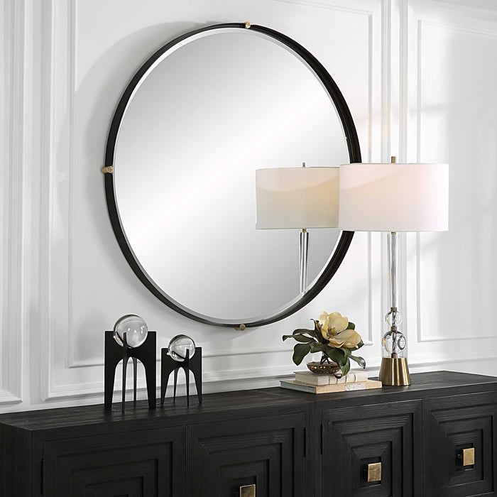 Bonded Mirror Matte Black-Mirrors/Pictures-Uttermost-Lighting Design Store