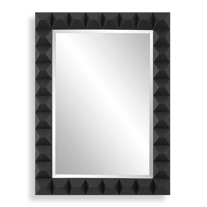 Studded Mirror Matte Black-Mirrors/Pictures-Uttermost-Lighting Design Store