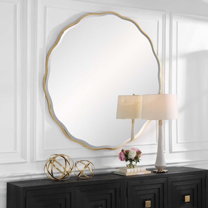 Aneta Mirror Aged Gold-Mirrors/Pictures-Uttermost-Lighting Design Store
