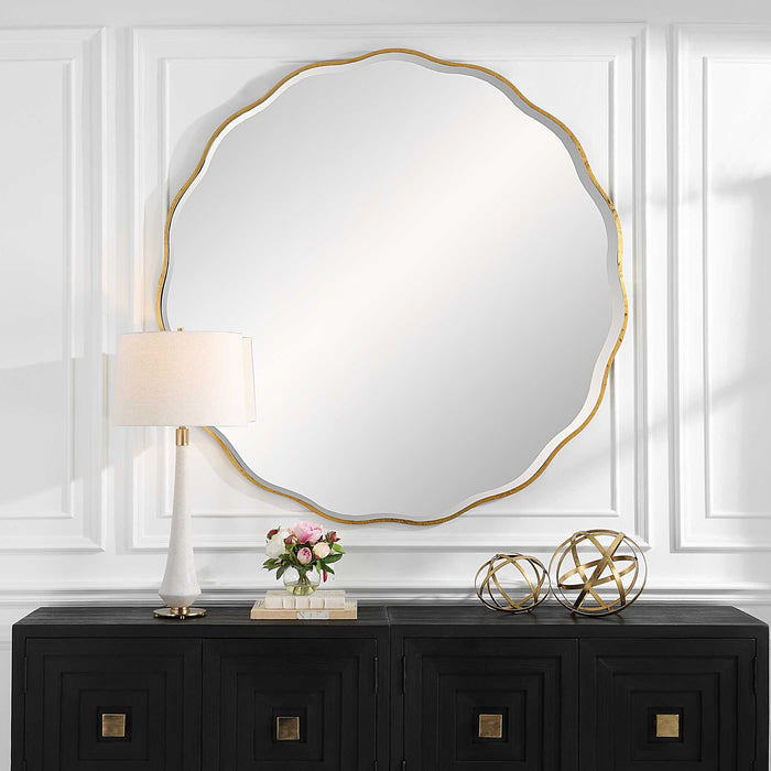 Aneta Mirror Aged Gold-Mirrors/Pictures-Uttermost-Lighting Design Store