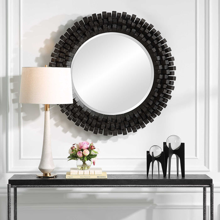 Circle Of Piers Mirror Ebony Stain-Mirrors/Pictures-Uttermost-Lighting Design Store