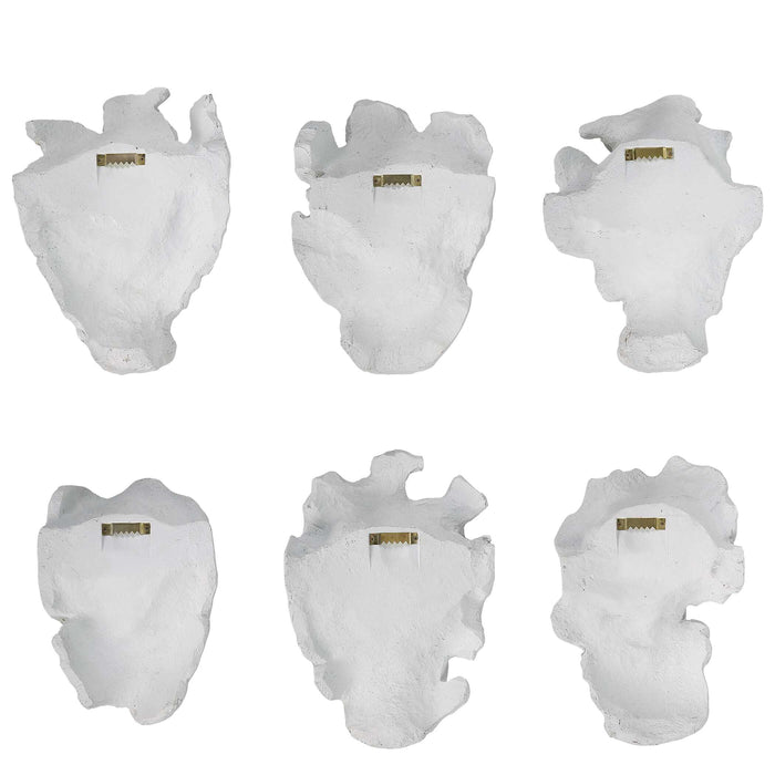Self-Portrait Wall Decor, Set/6 Matte White-Mirrors/Pictures-Uttermost-Lighting Design Store