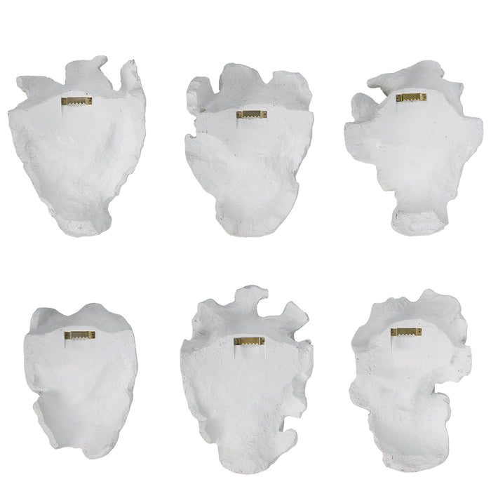 Self-Portrait Wall Decor, Set/6 Matte White-Mirrors/Pictures-Uttermost-Lighting Design Store