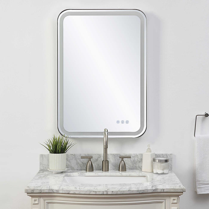 Crofton Mirror Polished Nickel-Mirrors/Pictures-Uttermost-Lighting Design Store