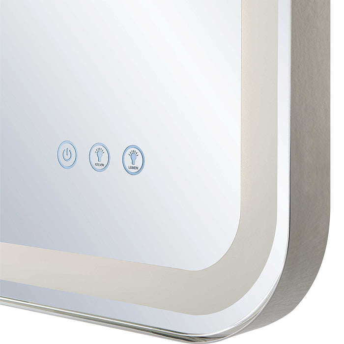 Crofton Mirror Polished Nickel-Mirrors/Pictures-Uttermost-Lighting Design Store