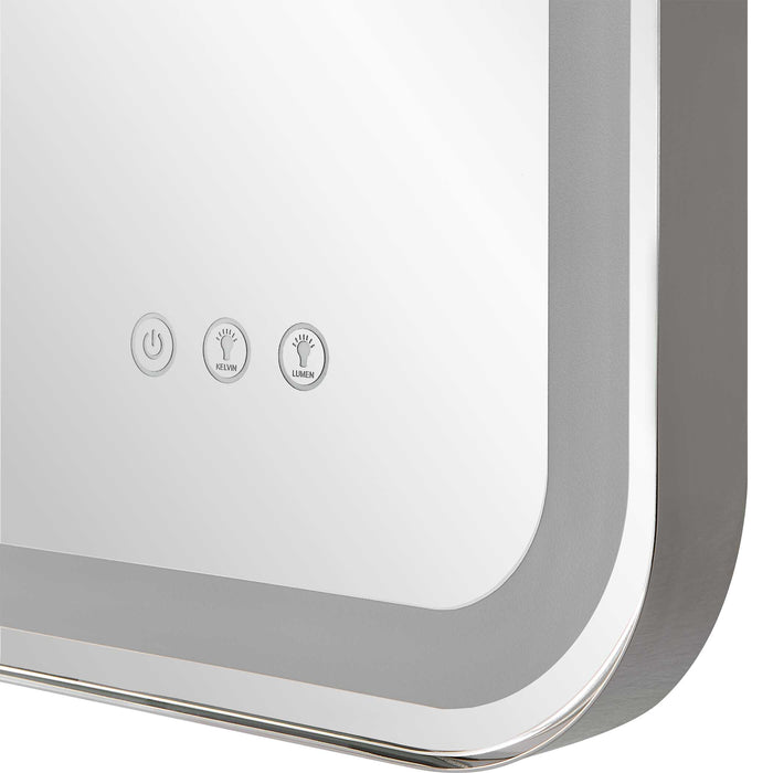 Crofton Mirror Polished Nickel-Mirrors/Pictures-Uttermost-Lighting Design Store