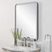 Crofton Mirror Satin Black-Mirrors/Pictures-Uttermost-Lighting Design Store