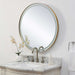Crofton Mirror Brushed Brass-Mirrors/Pictures-Uttermost-Lighting Design Store