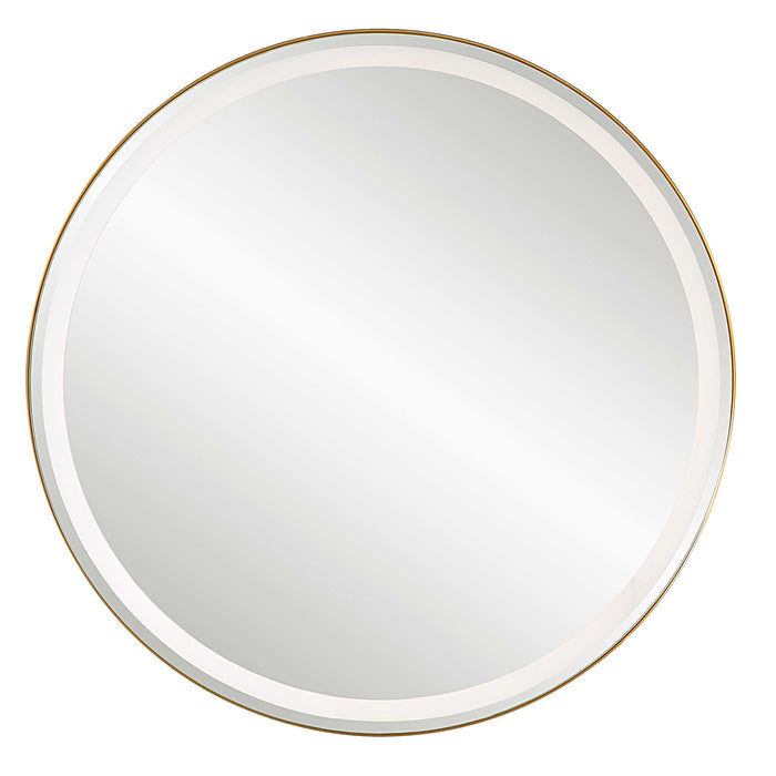 Crofton Mirror Brushed Brass-Mirrors/Pictures-Uttermost-Lighting Design Store