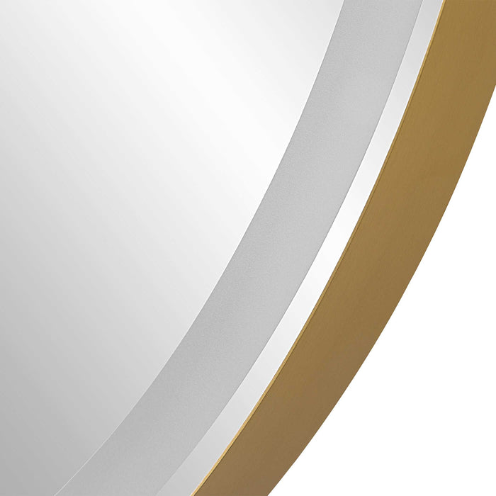 Crofton Mirror Brushed Brass-Mirrors/Pictures-Uttermost-Lighting Design Store