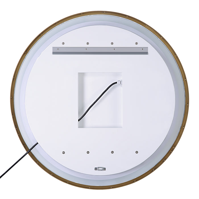 Crofton Mirror Brushed Brass-Mirrors/Pictures-Uttermost-Lighting Design Store