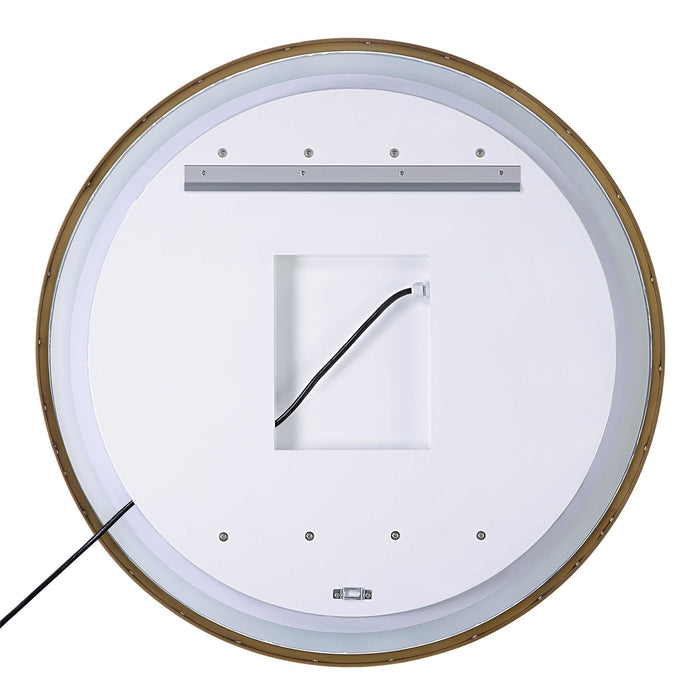 Crofton Mirror Brushed Brass-Mirrors/Pictures-Uttermost-Lighting Design Store