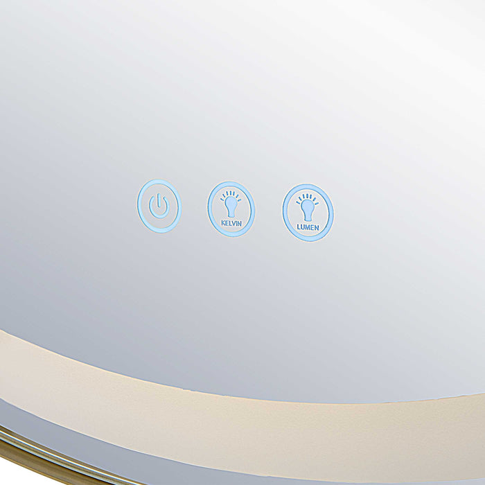 Crofton Mirror Brushed Brass-Mirrors/Pictures-Uttermost-Lighting Design Store