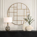 Geometric Mirror Antiqued Gold Leaf-Mirrors/Pictures-Uttermost-Lighting Design Store