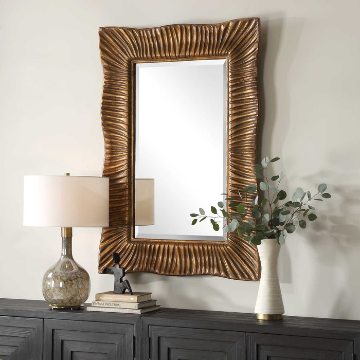 Emerson Mirror Antiqued Gold Leaf-Mirrors/Pictures-Uttermost-Lighting Design Store