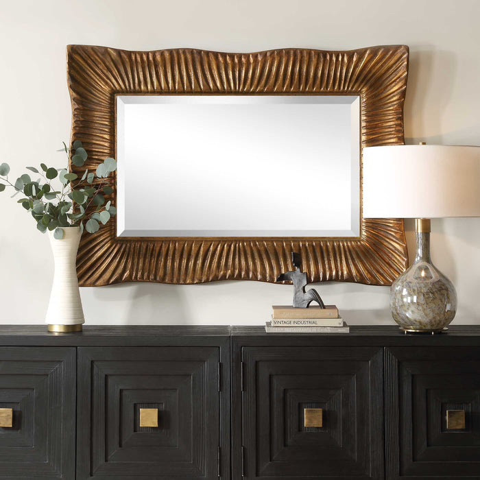 Emerson Mirror Antiqued Gold Leaf-Mirrors/Pictures-Uttermost-Lighting Design Store