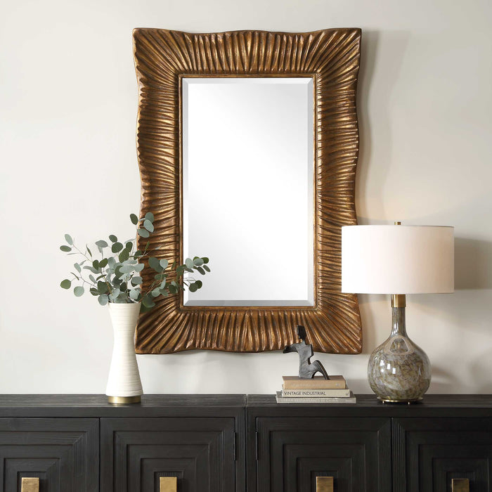 Emerson Mirror Antiqued Gold Leaf-Mirrors/Pictures-Uttermost-Lighting Design Store