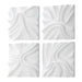 Snowdrift Wall Decor, S/4 White-Mirrors/Pictures-Uttermost-Lighting Design Store