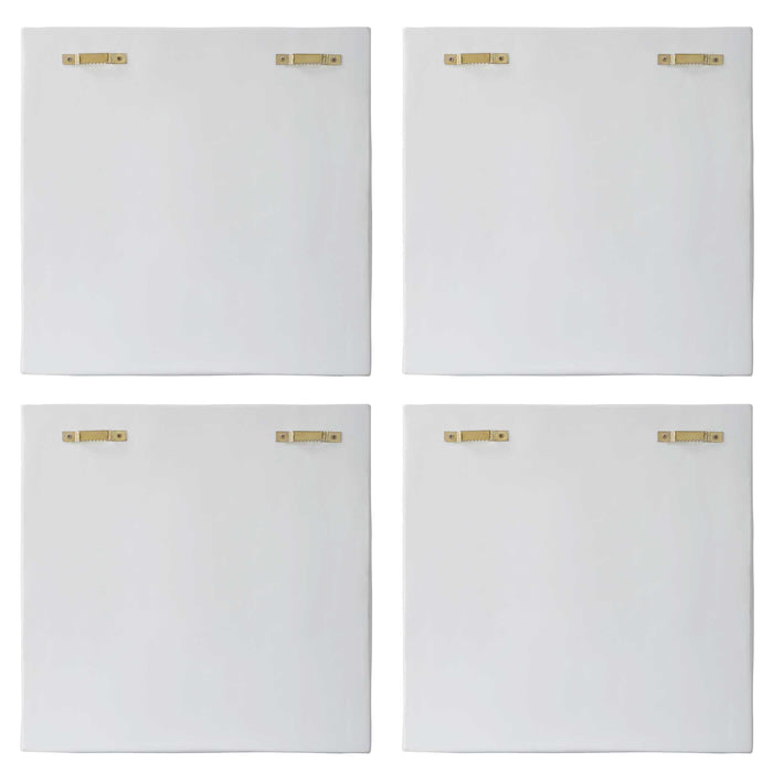 Snowdrift Wall Decor, S/4 White-Mirrors/Pictures-Uttermost-Lighting Design Store