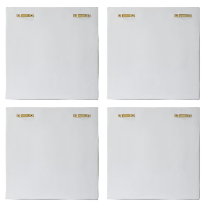 Snowdrift Wall Decor, S/4 White-Mirrors/Pictures-Uttermost-Lighting Design Store