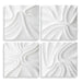 Snowdrift Wall Decor, S/4 White-Mirrors/Pictures-Uttermost-Lighting Design Store