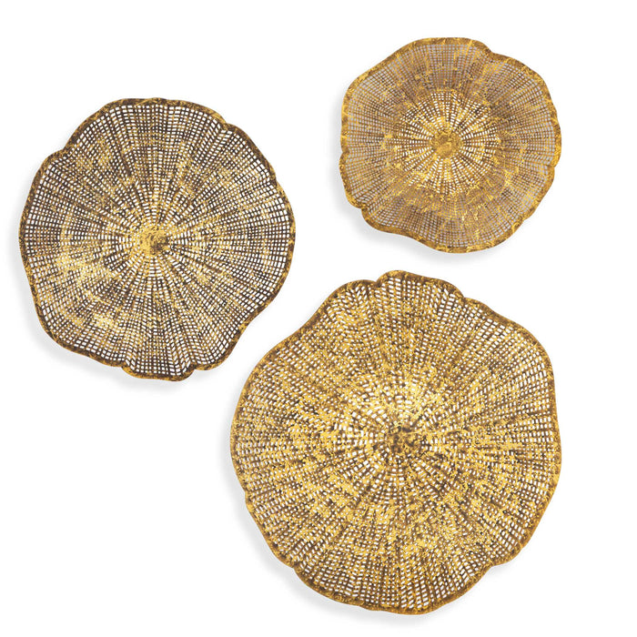 Radiance Wall Decor Set/3 Gold With Natural-Mirrors/Pictures-Uttermost-Lighting Design Store
